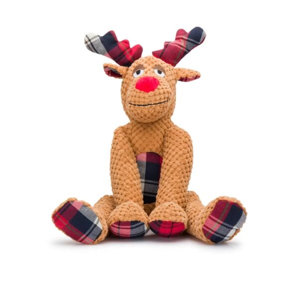 Christmas Floppy Reindeer Plush Dog Toy